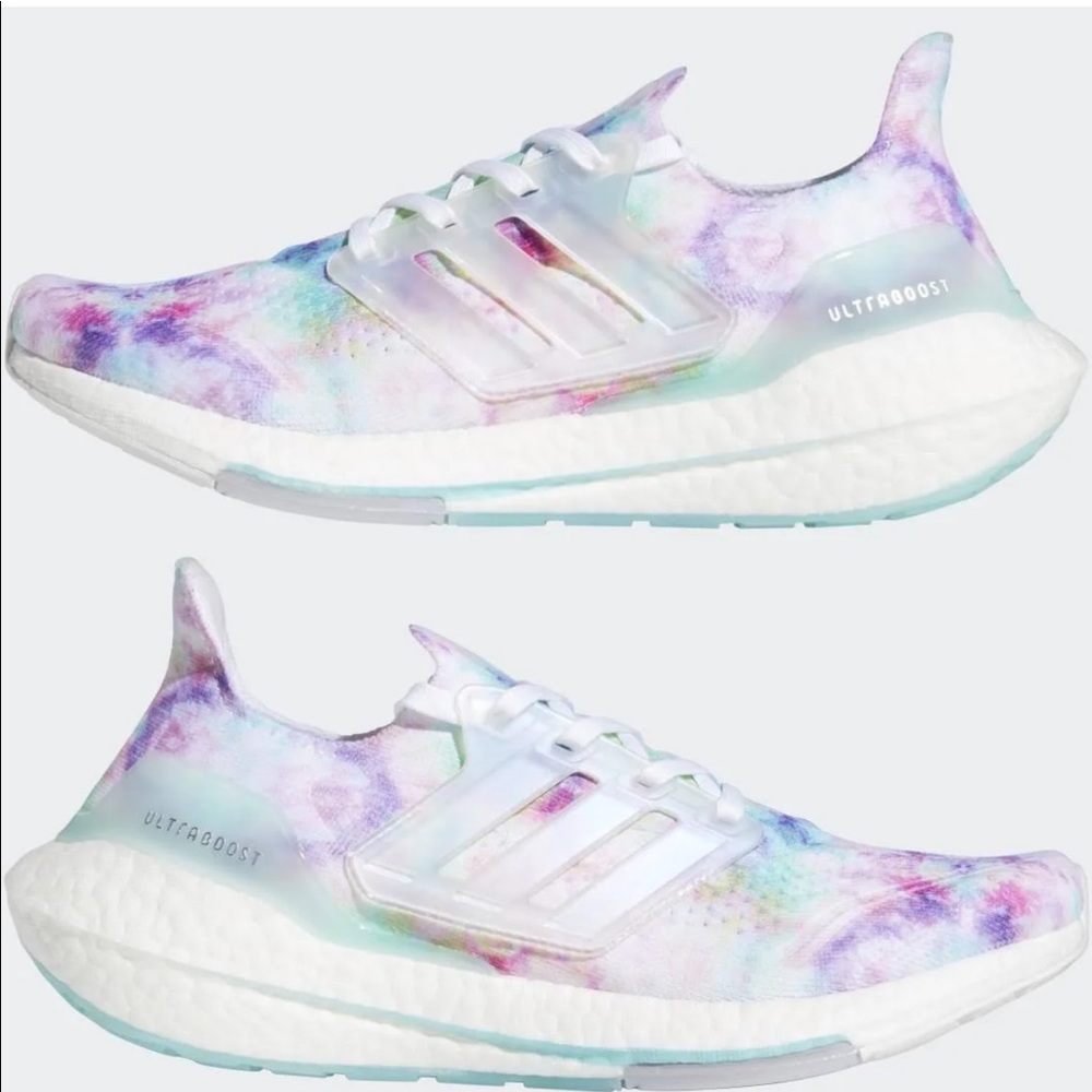 Womens Adidas Ultraboost 21 Tie Dye Sneakers